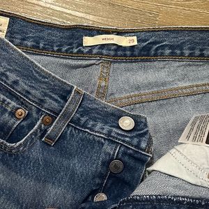 Levi's Wedgie Denim Jeans Distressed Button Fly Size 29 NWOT